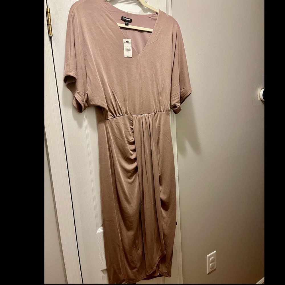 Mauve Jersey dress- wedding guest